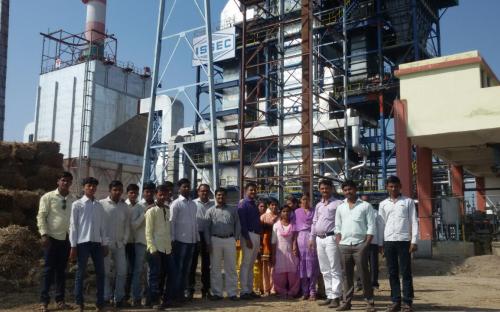 students of the physics department visit to the biomass project at pandharipul M.F.D.C.