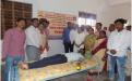 A volunteer donating blood on the occasion of   Birthday of Hon. Jaydattaji (Anna)