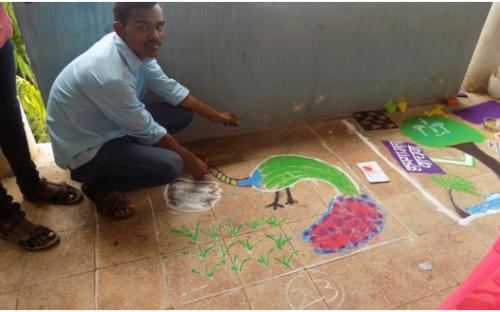 Rangoli Competition in the College