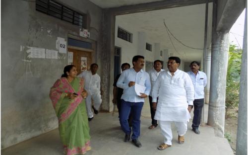 Visit of Hon. Secretary of Adarsh Shikshan Sanstha to the College