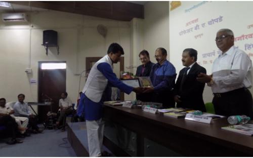Dr. Gholve A.U. on the occasion of receiving Best Programme Officer award